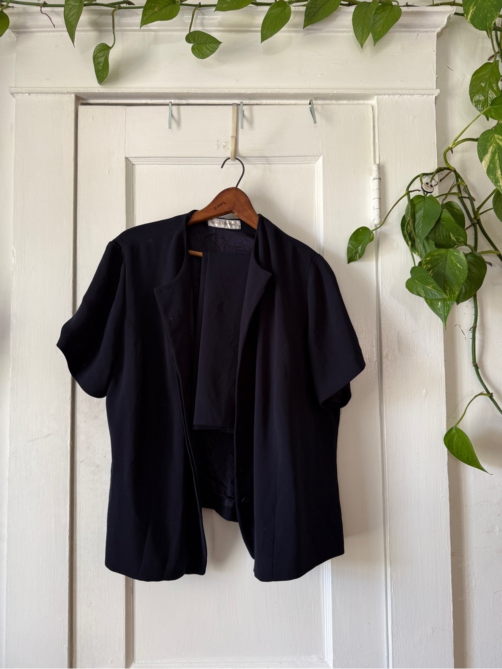 Jones New York Black Open Short-Sleeve Blazer and skirt size PW16